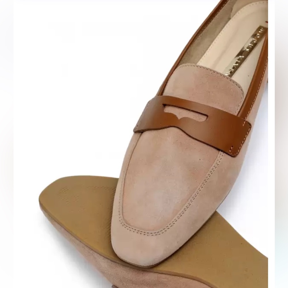 Suede loafers made from Italian leather